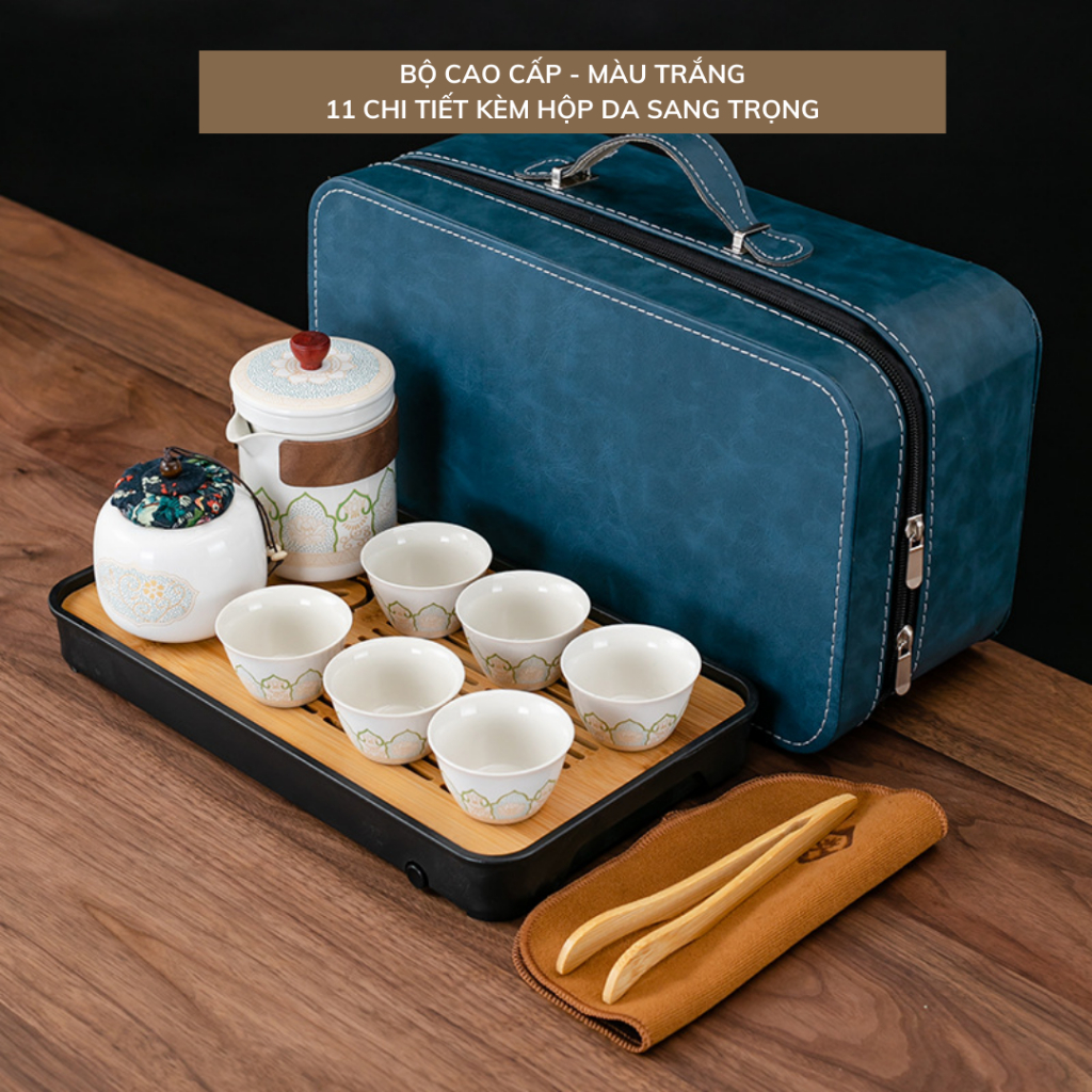 Bộ ấm Chén Uống Trà Gốm Sứ Tráng Men (9)