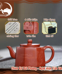 Ấm tử sa Chính Khí Bát Phương - 180ml - nghệ nhân Trần Vân
