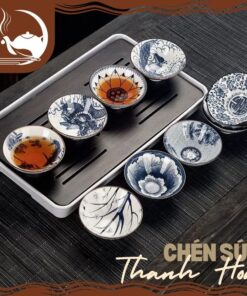 Chén sứ thanh hoa lam cổ