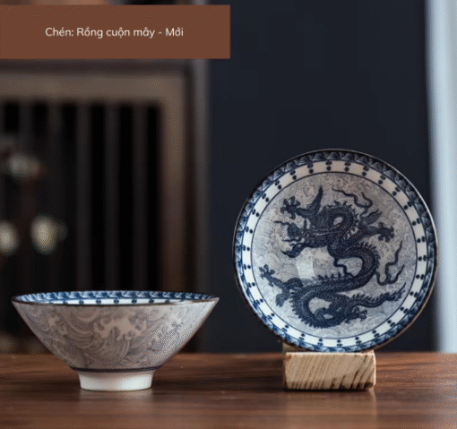 Chén rồng cuộn mây (mới)