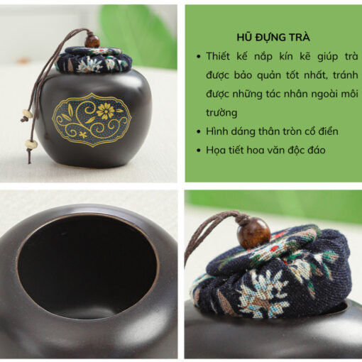 Bộ ấm Chén Uống Trà Gốm Sứ Tráng Men (8)
