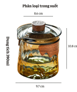 Chung Trà Thủy Tinh Chịu Nhiệt Chống Bỏng Cao Cấp (10)