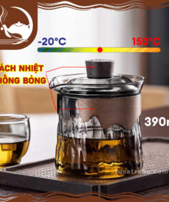 Chung Trà Thủy Tinh Chịu Nhiệt Chống Bỏng Cao Cấp (2)