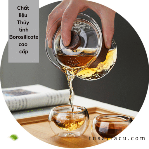 Chung Trà Thủy Tinh Chịu Nhiệt Chống Bỏng Cao Cấp (3)