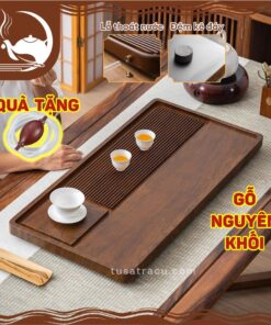 Khay Trà Gỗ Nguyên Khối Cao Cấp (1)