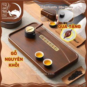 Khay Trà Gỗ Nguyên Khối Cao Cấp (2)