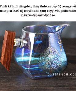 Tống Chuyên Trà Thủy Tinh Chịu Nhiệt Có Tay Cầm Gỗ Cao Cấp (5)