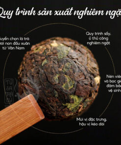 Trà Phổ Nhĩ Chín Vân Nam Hương Nếp Thơm Thượng Hạng Viên Nén 6g (4)